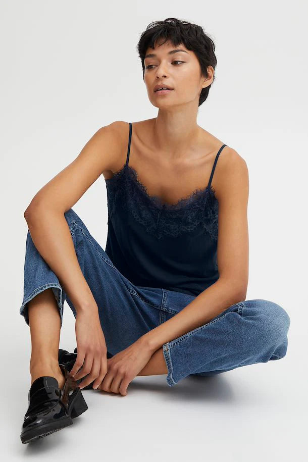 LIKE TOP - Navy Lace