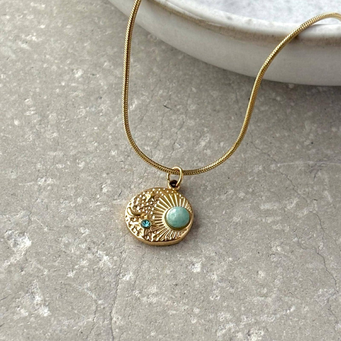 Tarnish Resistant Mediterranean Sunshine Necklace