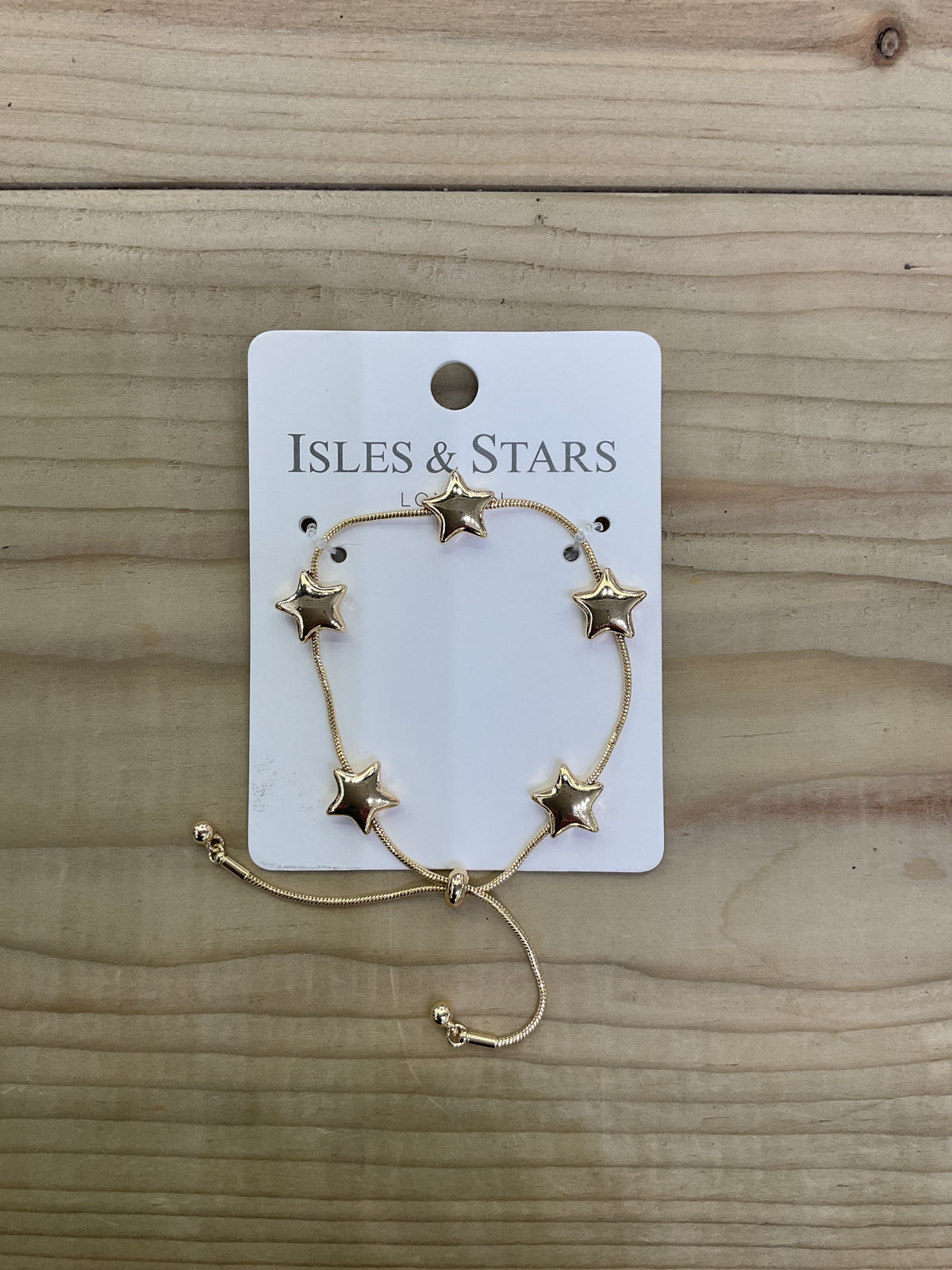 Bubble Star Slider Bracelet - Gold