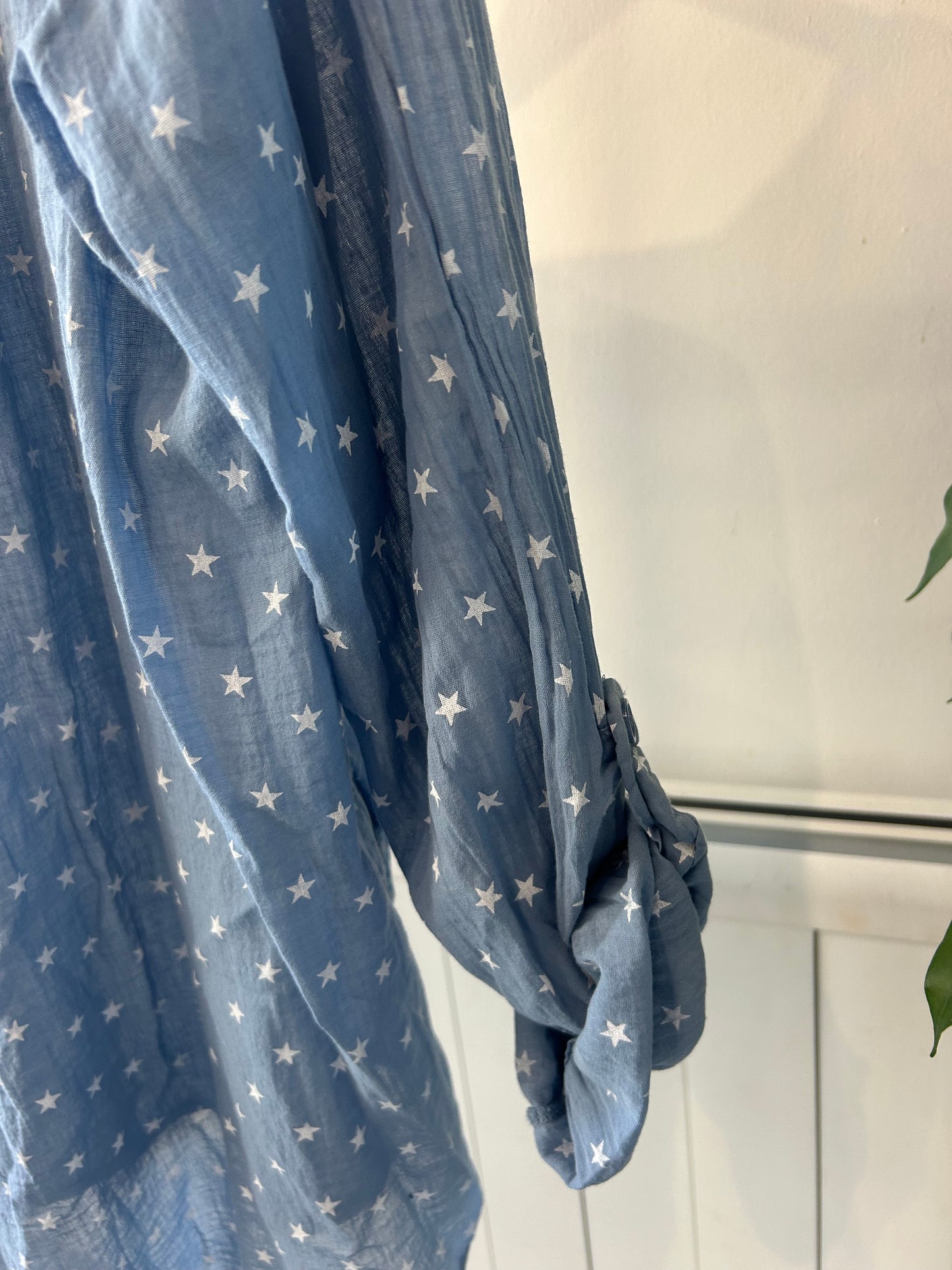 STAR TEXTURED SHIRT - Blue