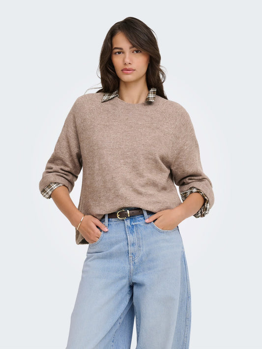 SIMONI 3/4 PULLOVER KNT - Caribou