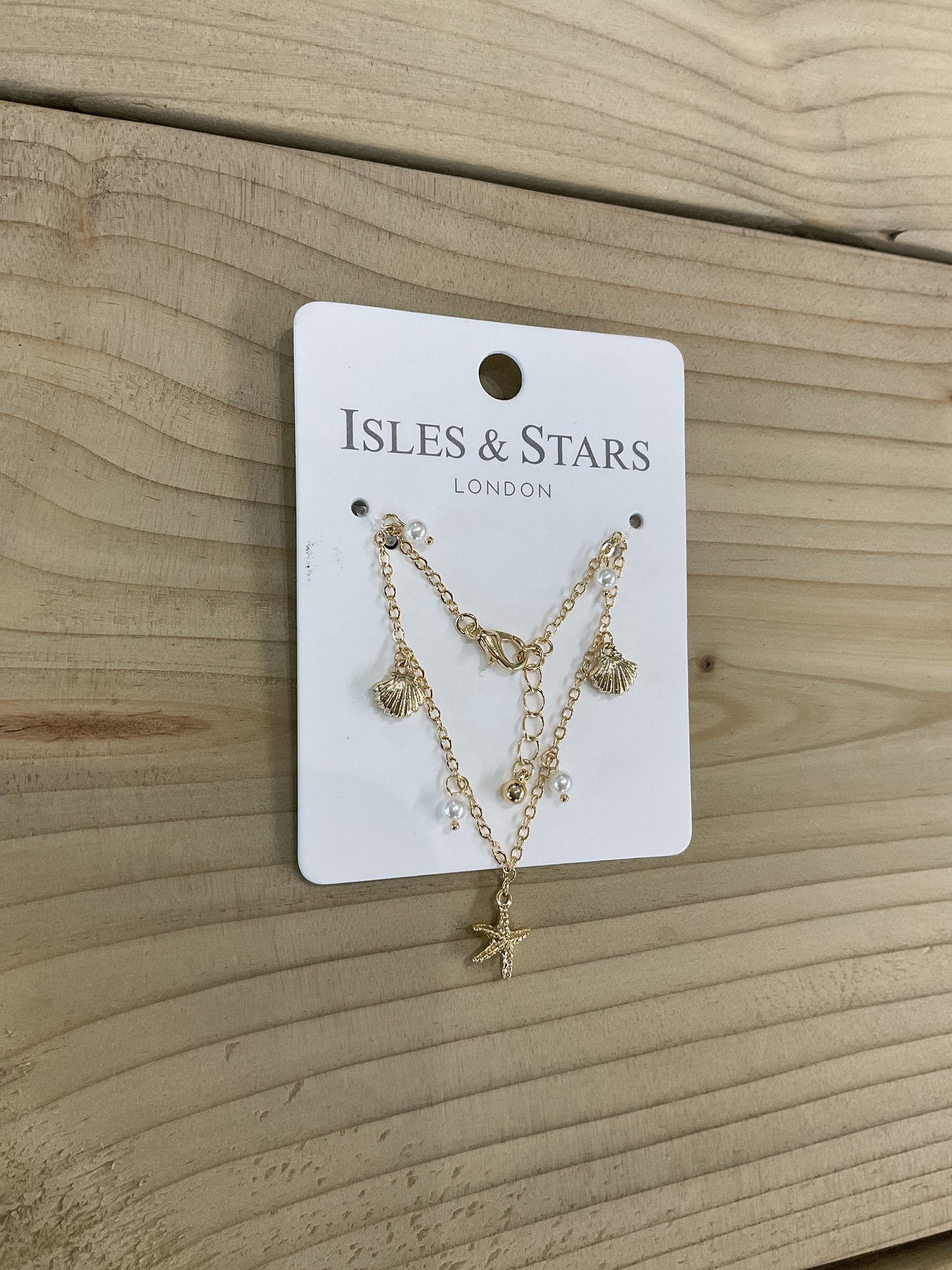 Assorted Shell and Pearl Bracelet- Gold