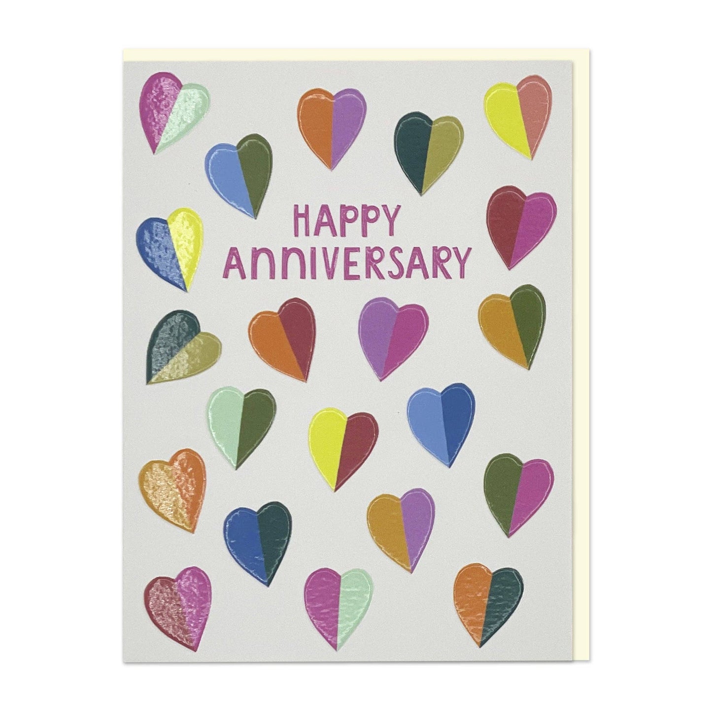 Happy Anniversary Hearts - Small Card