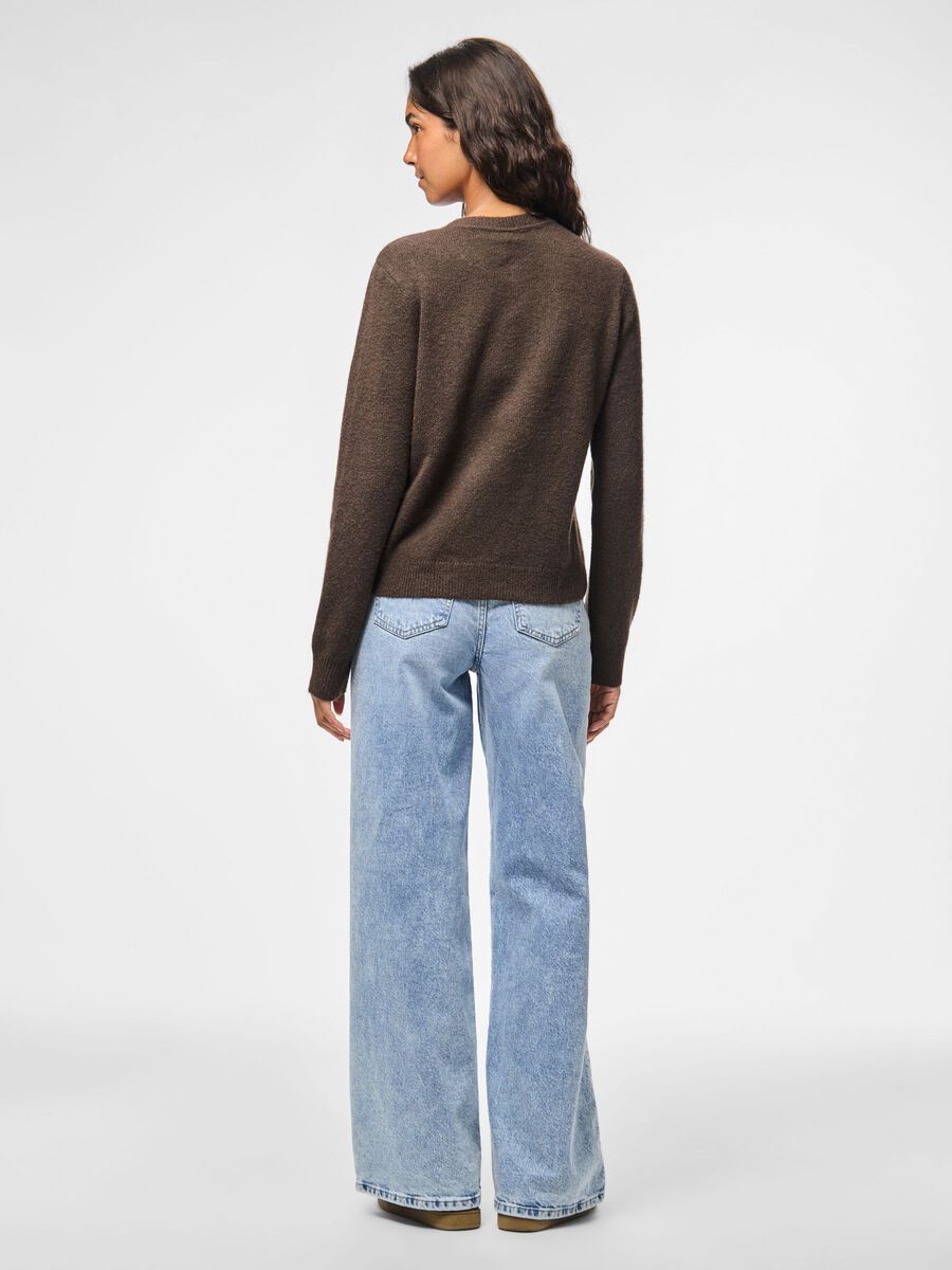 MALOU LS KNIT CARDIGAN - Hot Fudge