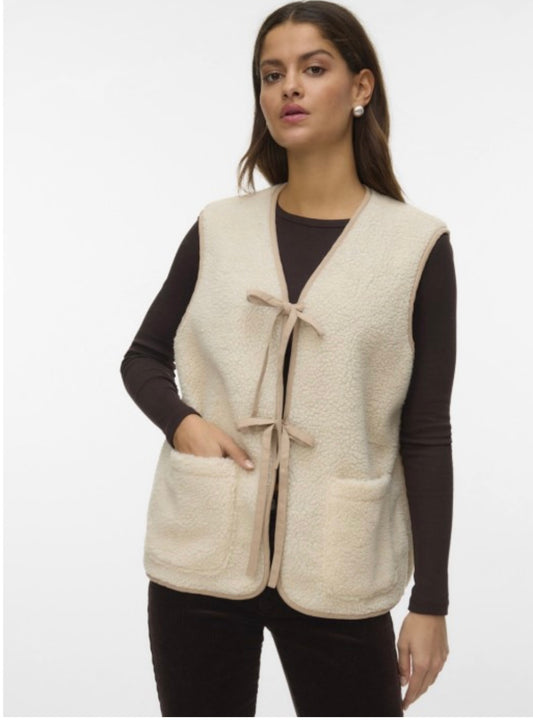 CLEO SHORT WAISTCOAT - Oatmeal