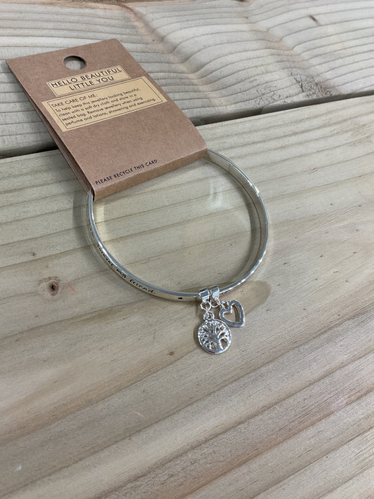 'Always My Mum' Silver Bangle