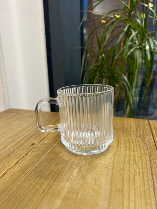 Ribbed Glass Mug