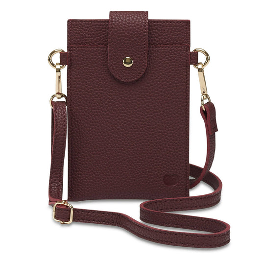 Crossbody Phone Bag: Burgundy