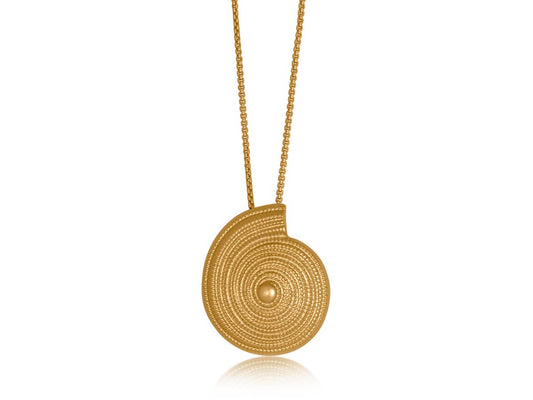 VERONICA MATTE CONCH NECKLACE: MATTE GOLD