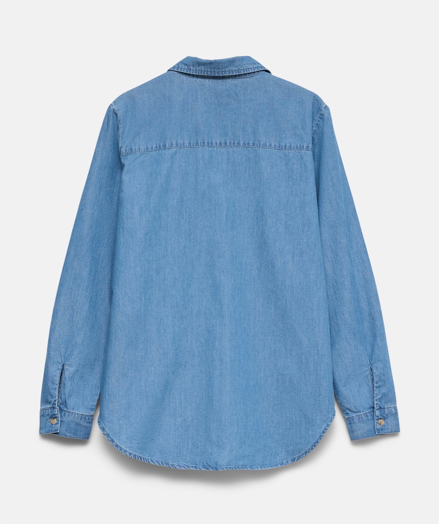 BUMPY LS LOOSE POCKET DNM SHIRT - Medium Blue