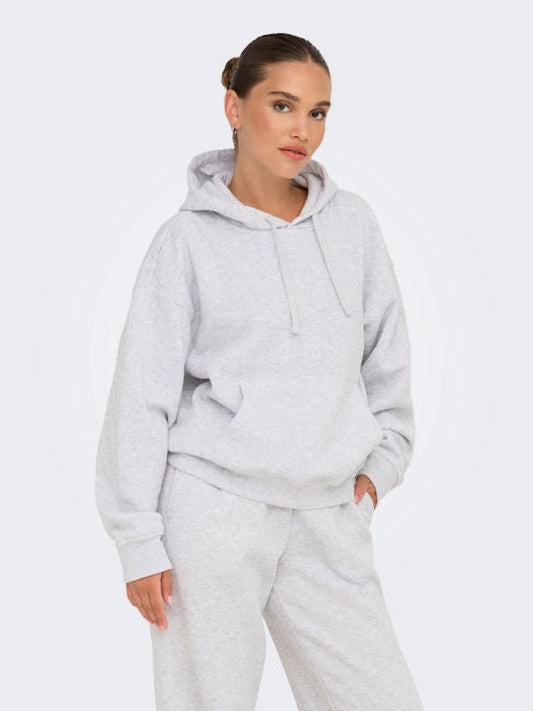 BEST LS HOOD SWT - Light Grey Melange