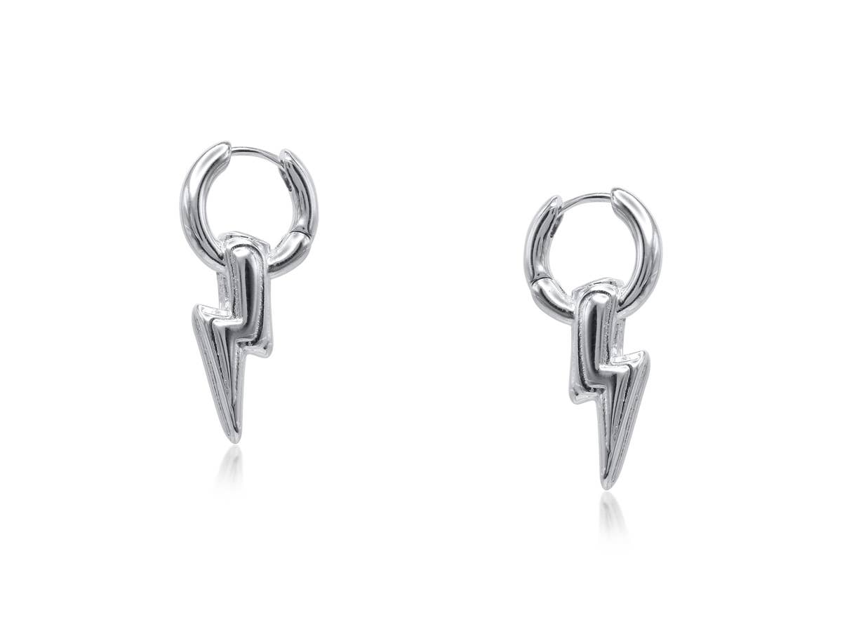 SYMBOLS OF POWER THUNDERBOLT PETITE EARRINGS: SILVER