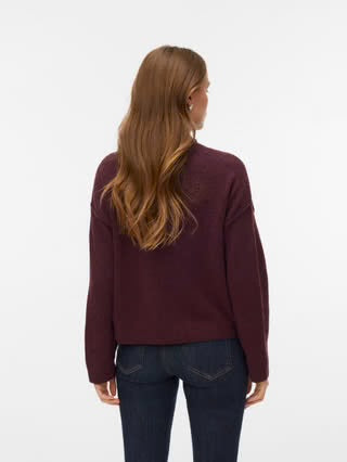 VMBESTI KNITTED PULLOVER - wine