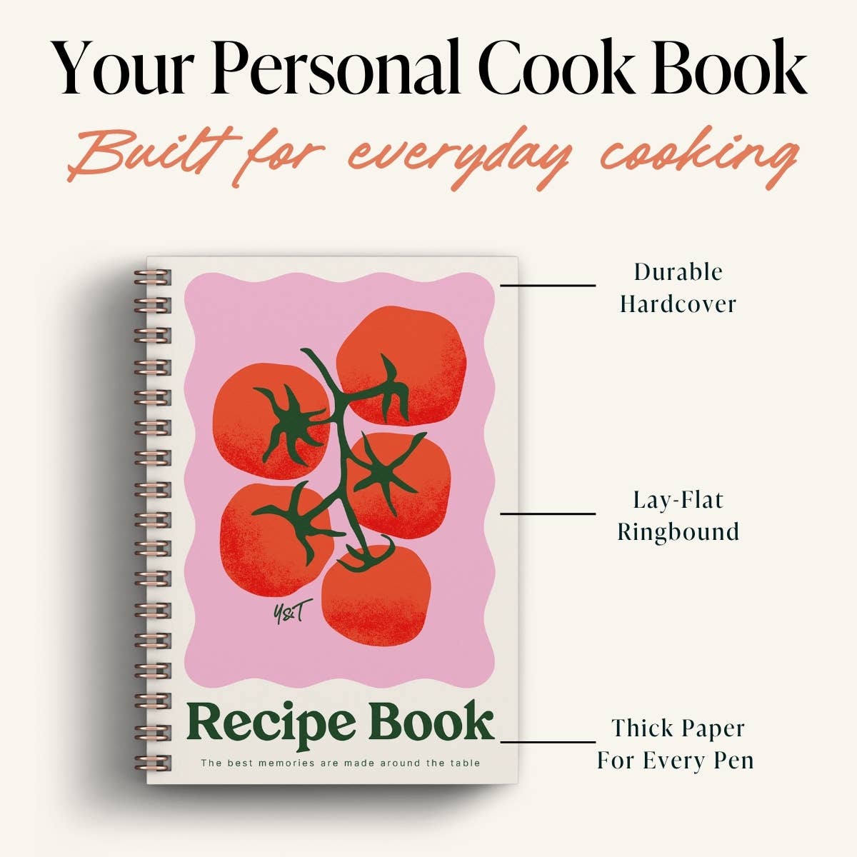 Tomato Recipe Journal | A5 Spiral Hardcover Recipe Book