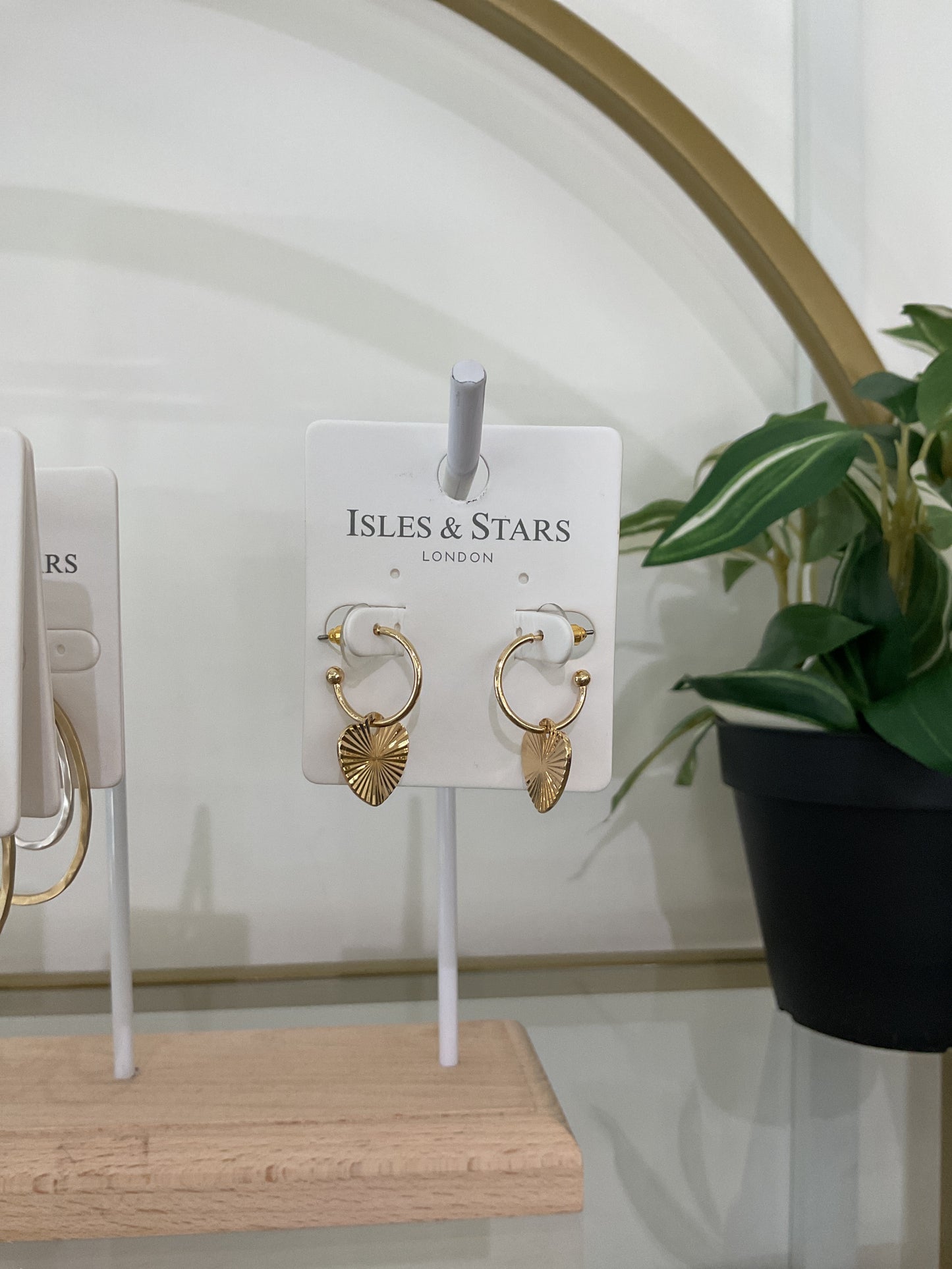 Heart Hoop Earrings- Gold
