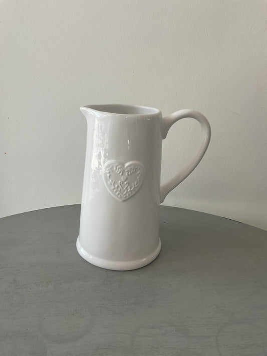 GISELA GRAHAM Heart Jug - White