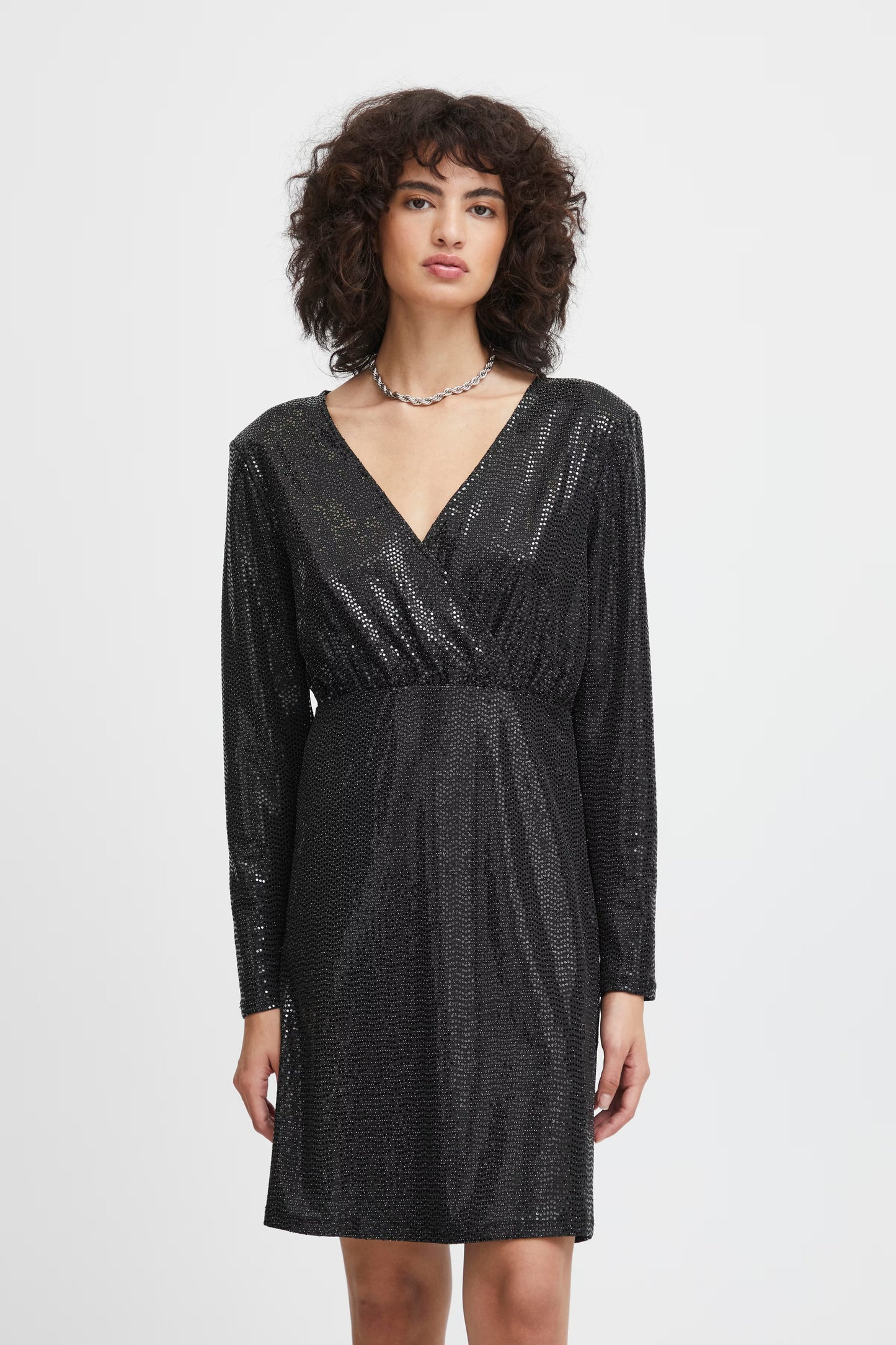 LOANE SEQUIN DRESS - Black