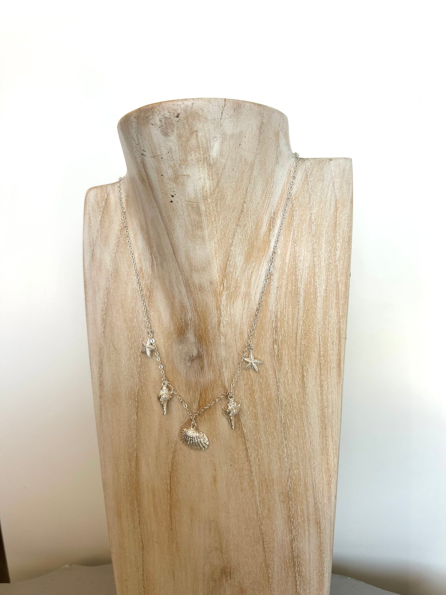 Assorted Shell Necklace - Silver