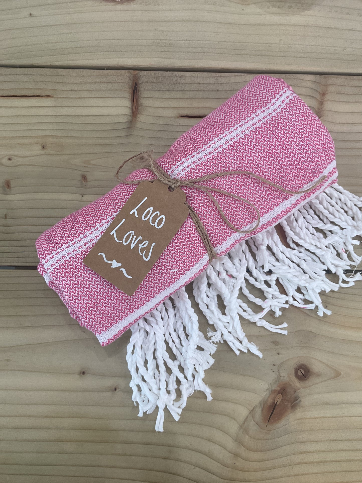 Cotton Turkish Towel / Blanket - Magenta