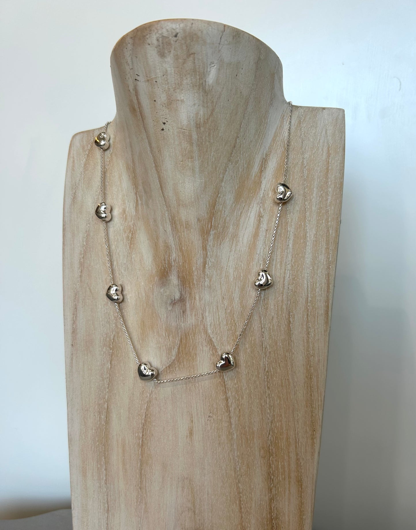 Bubble Heart Necklace - Silver