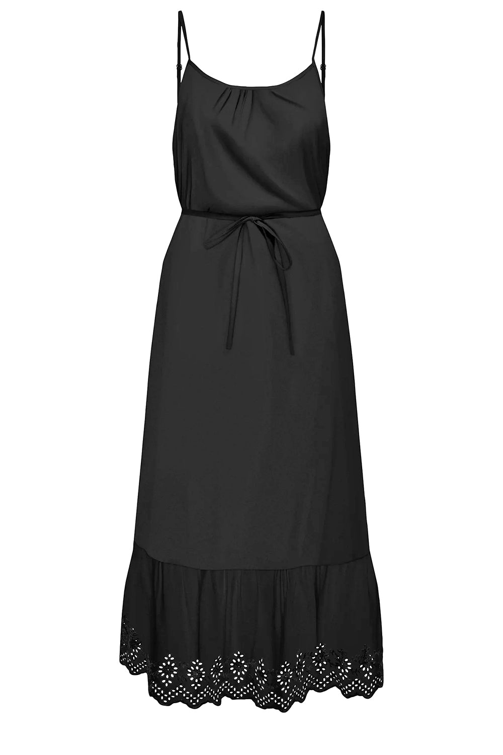 LOU LIFE EMB STRAP ANKEL DRESS - Black
