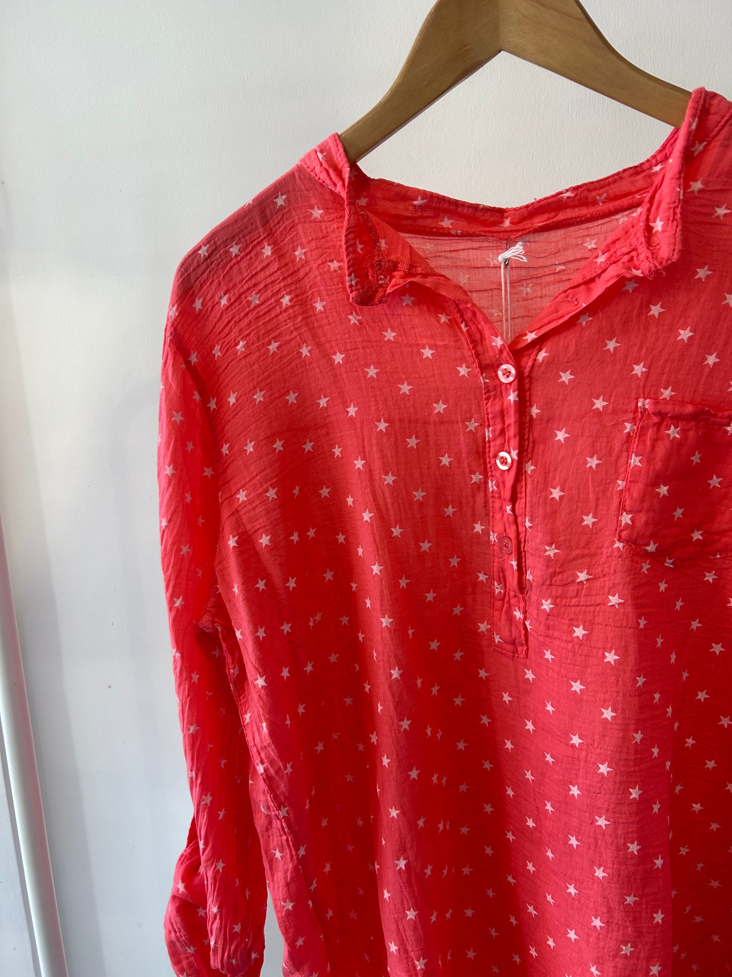 STAR TEXTURED SHIRT - Pink