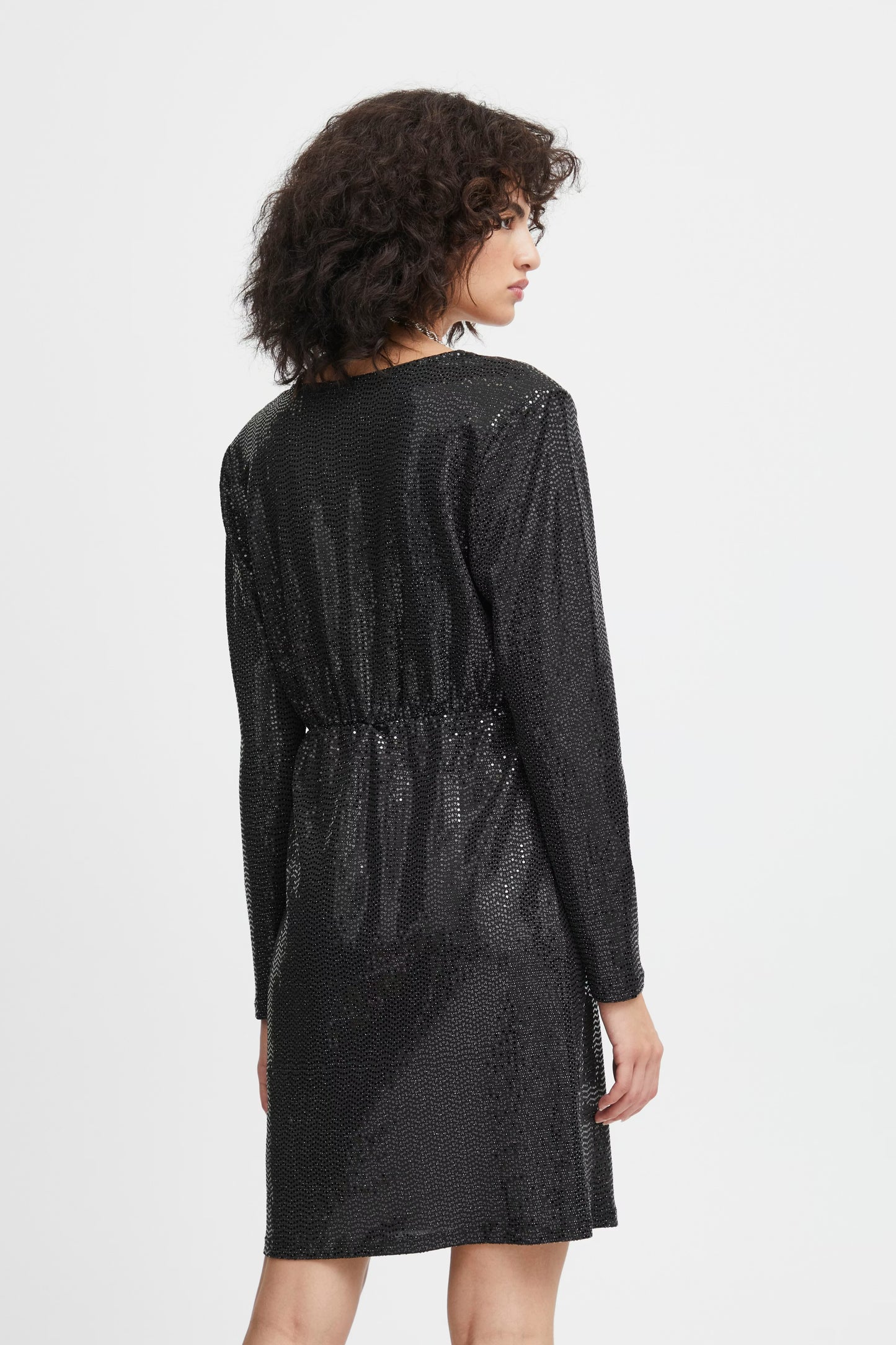 LOANE SEQUIN DRESS - Black