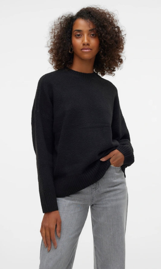 BOOM LS O-NECK PULLOVER - Black