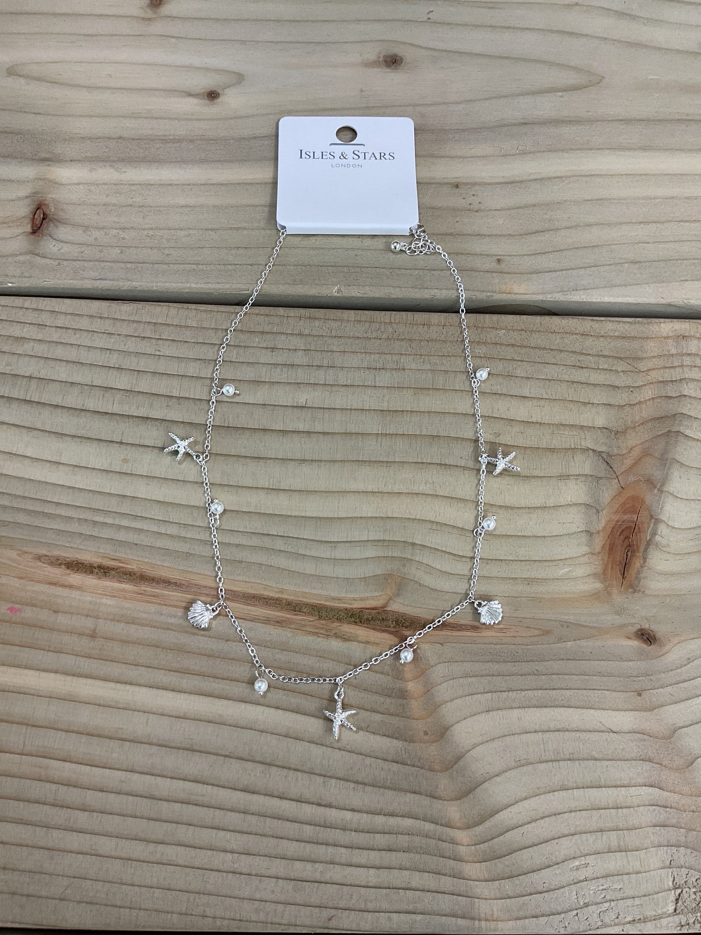 Shell silver necklace