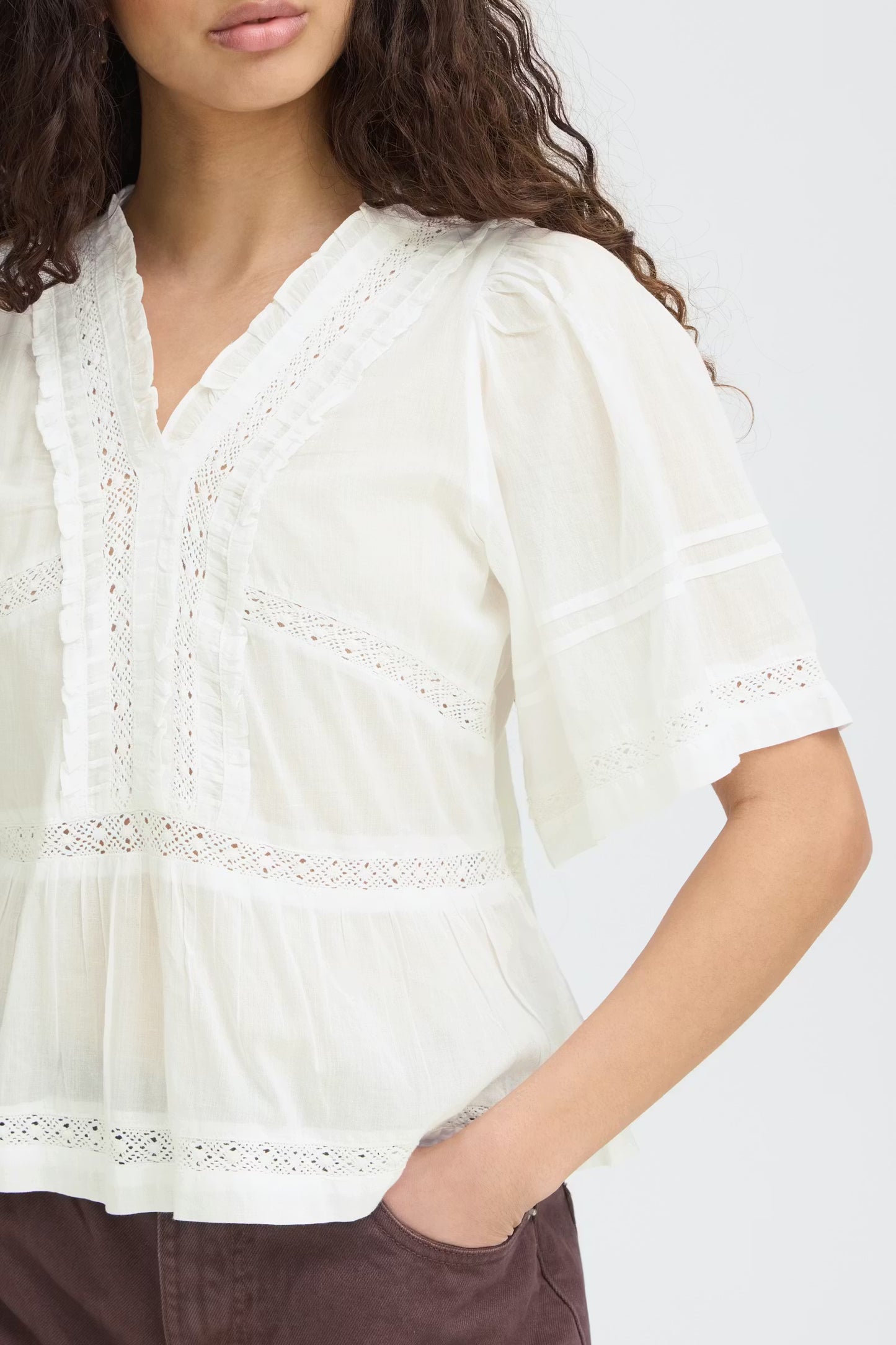 VOILANA SS BLOUSE - White