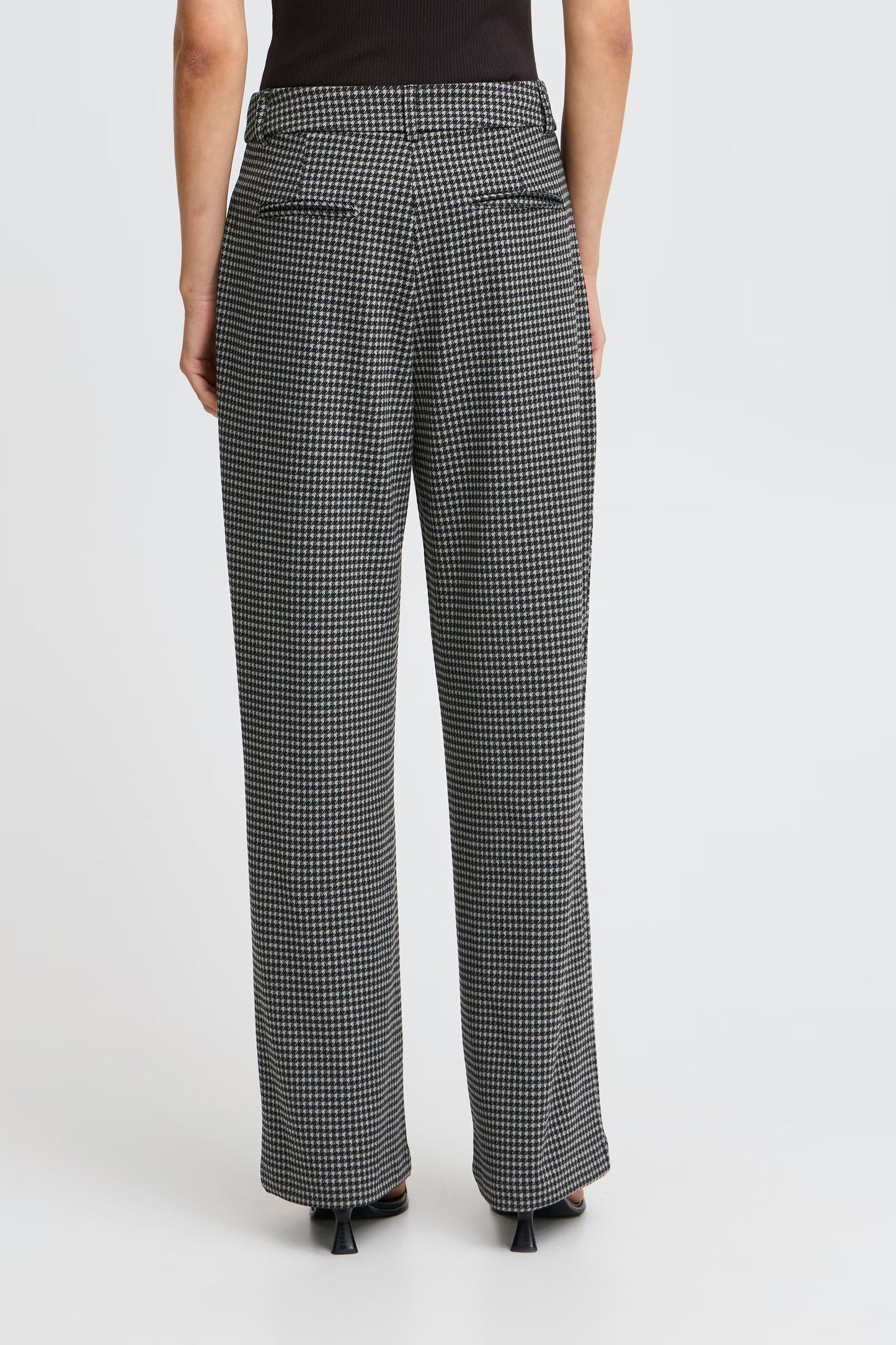 KATE HOUNDSTOOTH TROUSER - Grey