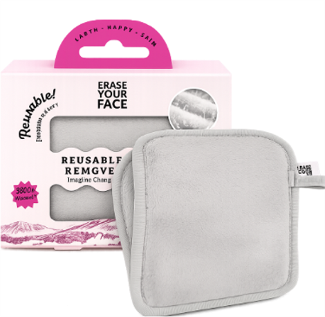 Erase Your Face Makeup Removing Cloth -grey
