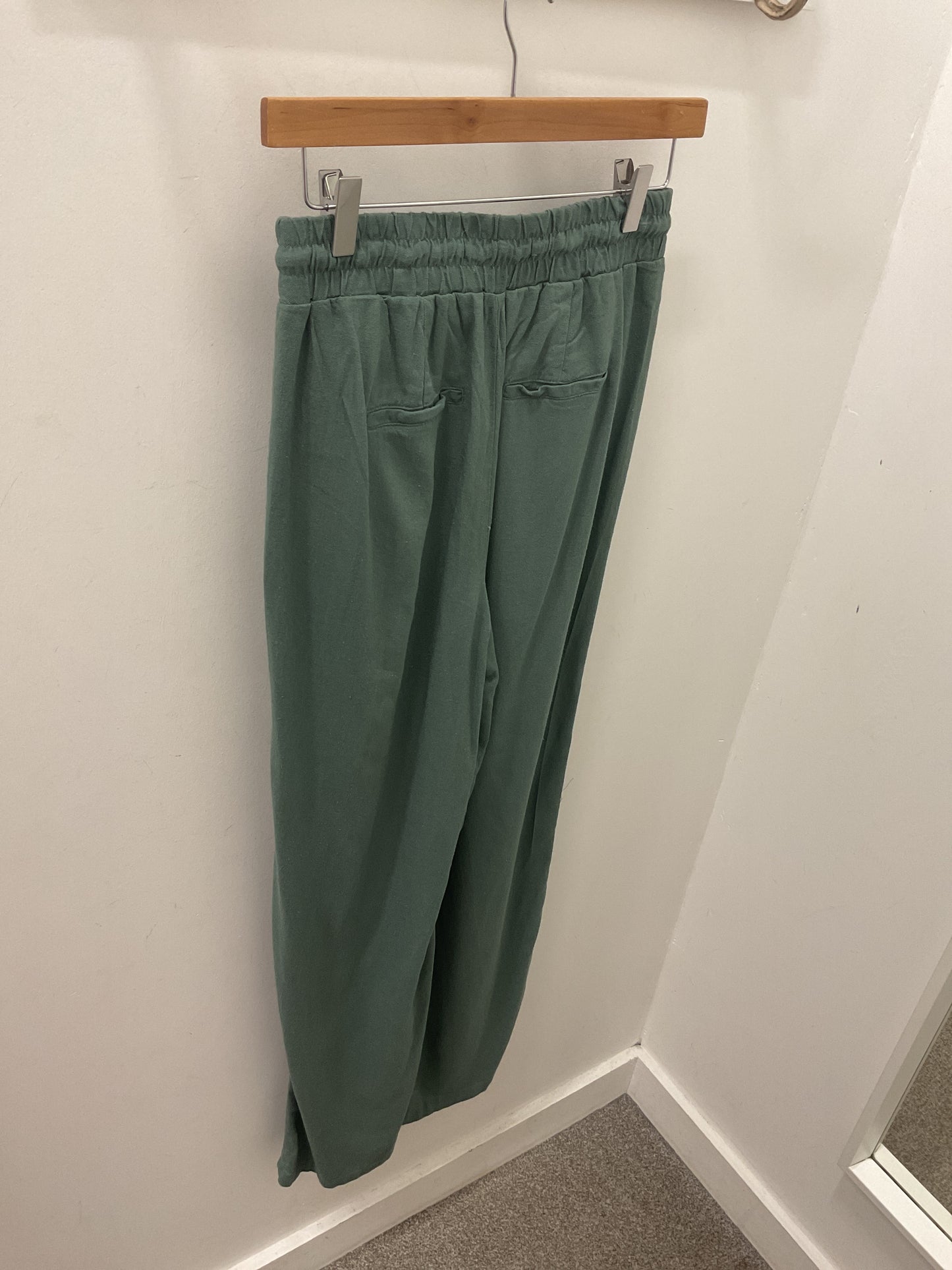 JESMILO WIDE LINEN PANTS - Laurel Wreath