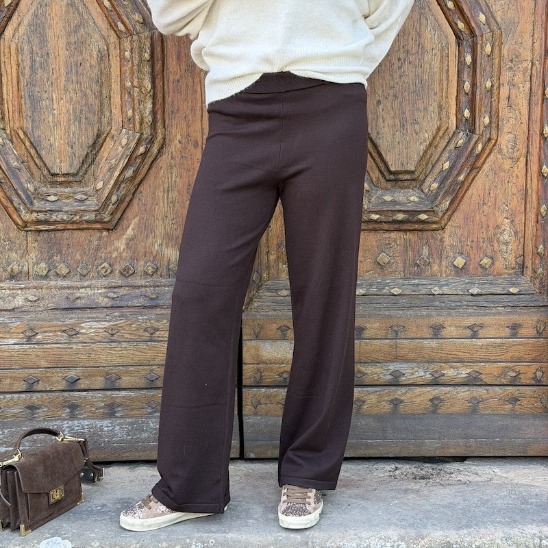 LULS KNIT PANT - Chocolate Torte