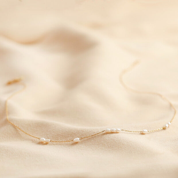 Lisa Angel Pearl Necklace - Gold