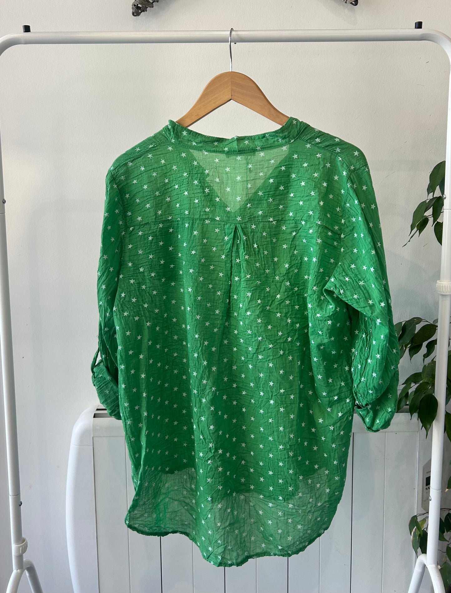 STAR TEXTURED SHIRT - Green