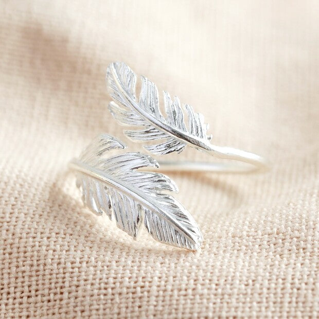 Lisa Angel Feather Ring - Silver