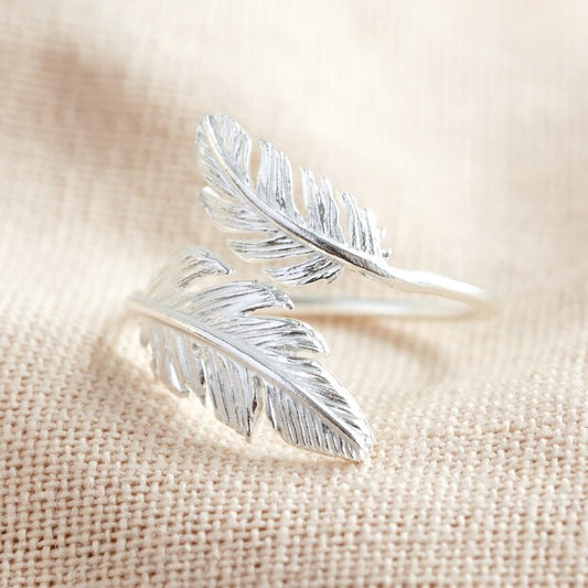 Lisa Angel Feather Ring - Silver