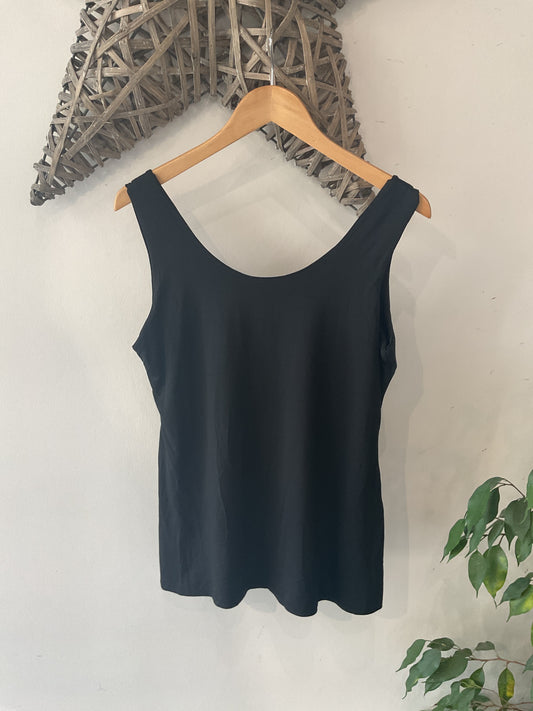 Scoop Neck Vest Top - Black