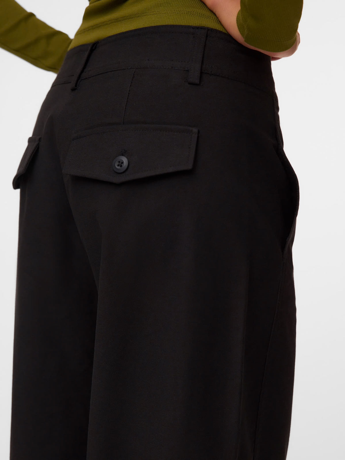 SOFIA MW BARREL PANT - Black