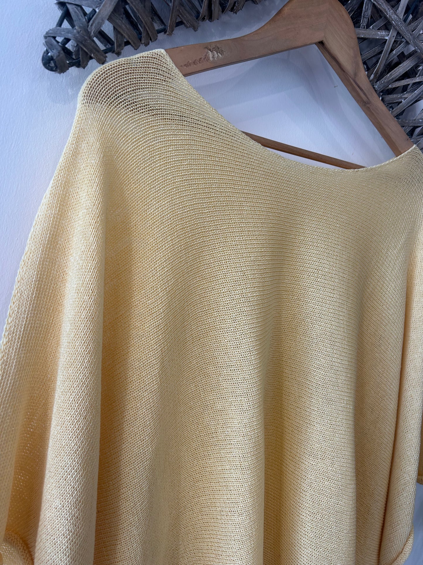 Crochet 1/2 Sleeve Top - Yellow