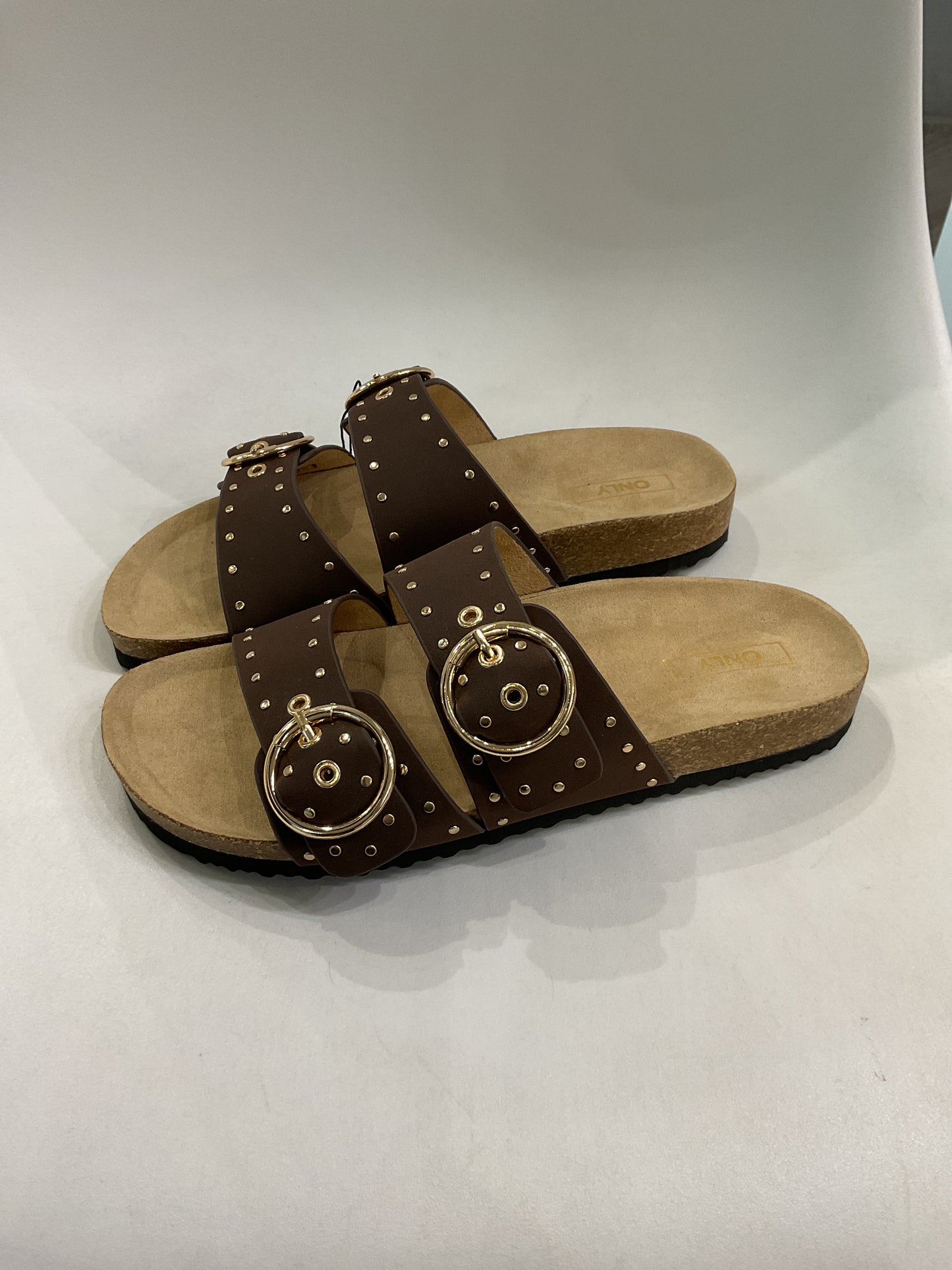 Stud Buckle Sandal - Chocolate Brown