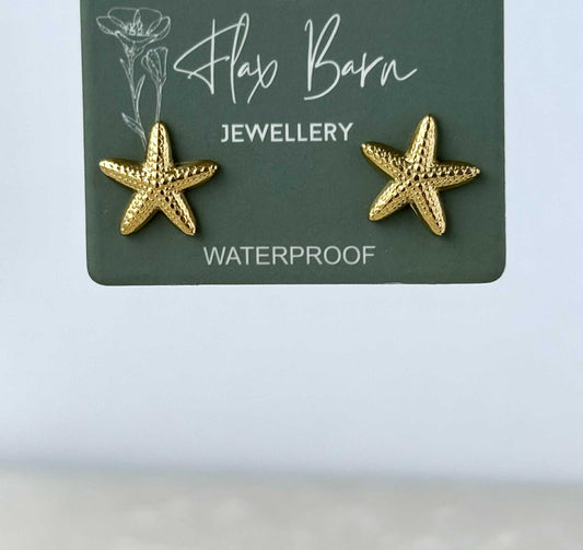 Tarnish Resistant Starfish Studs