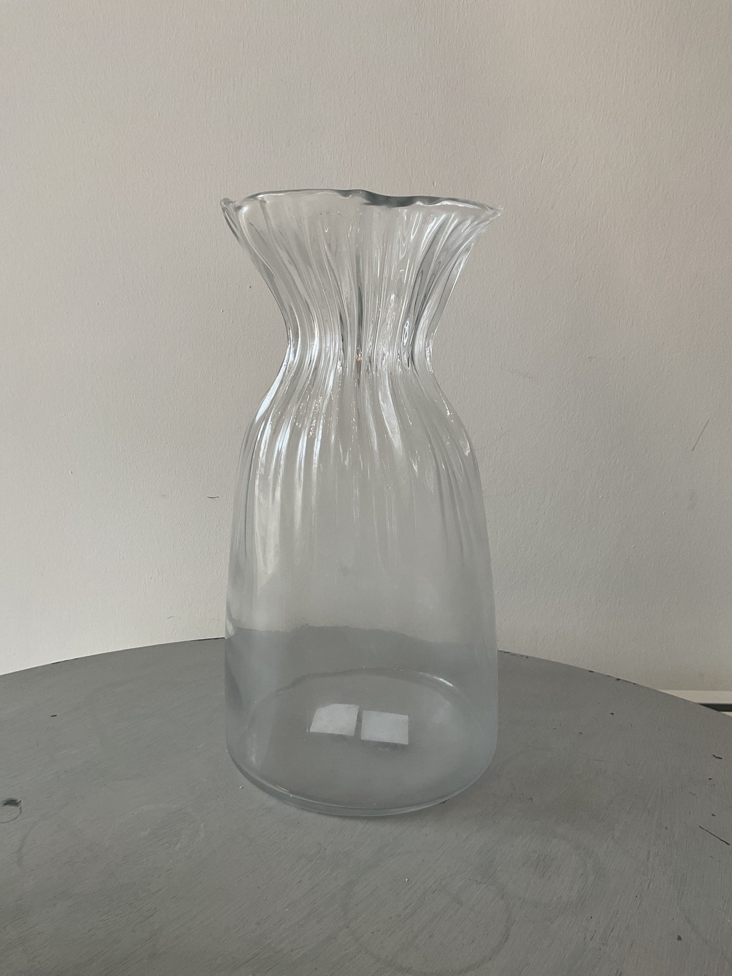 Glass Vase - Clear Scrunch