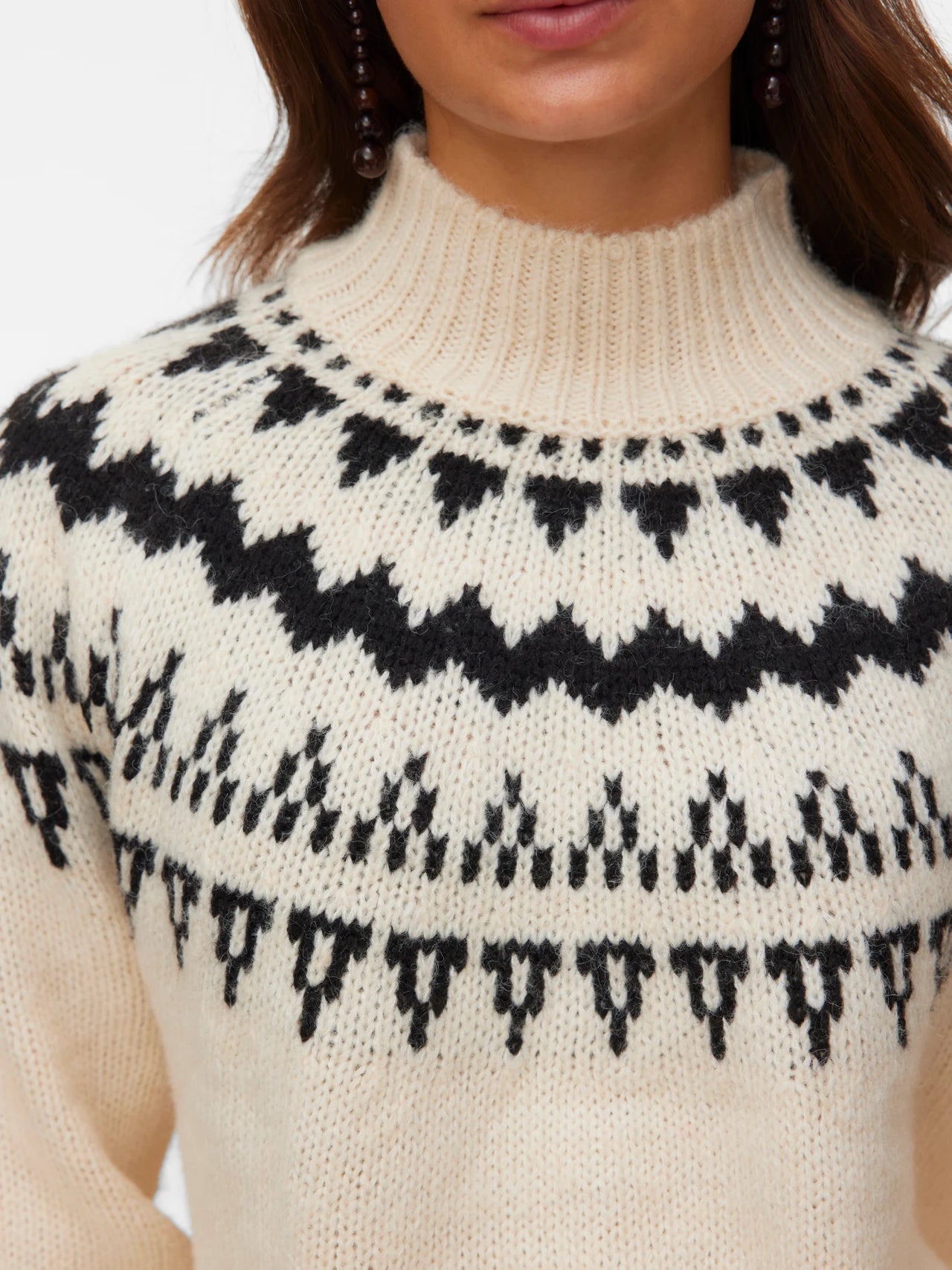 VIVIAN LS HIGH NECK PULLOVER - Birch