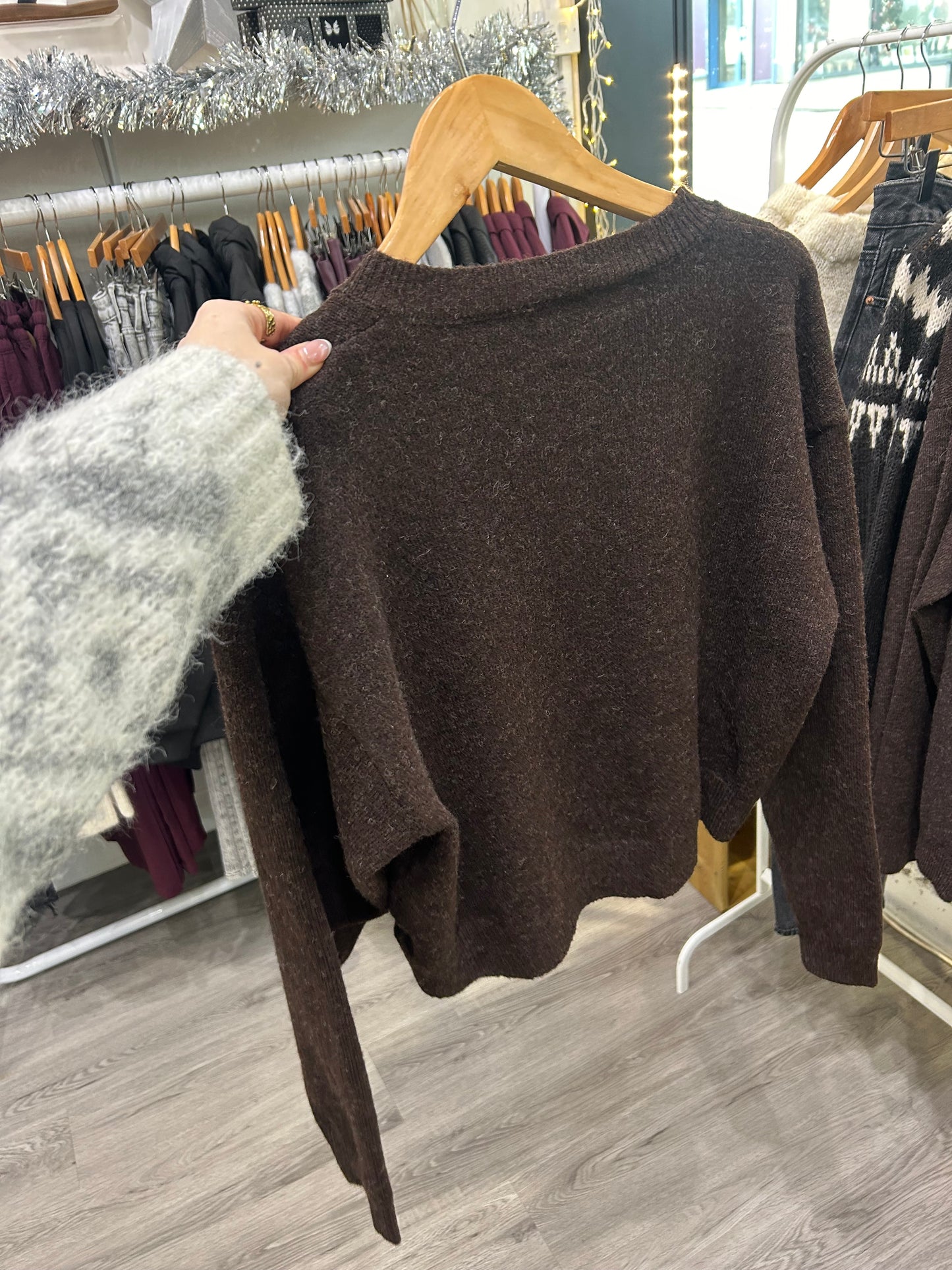 Brown button cardigan