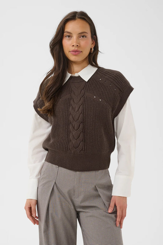 TruneSZ Vest - chocolate brown