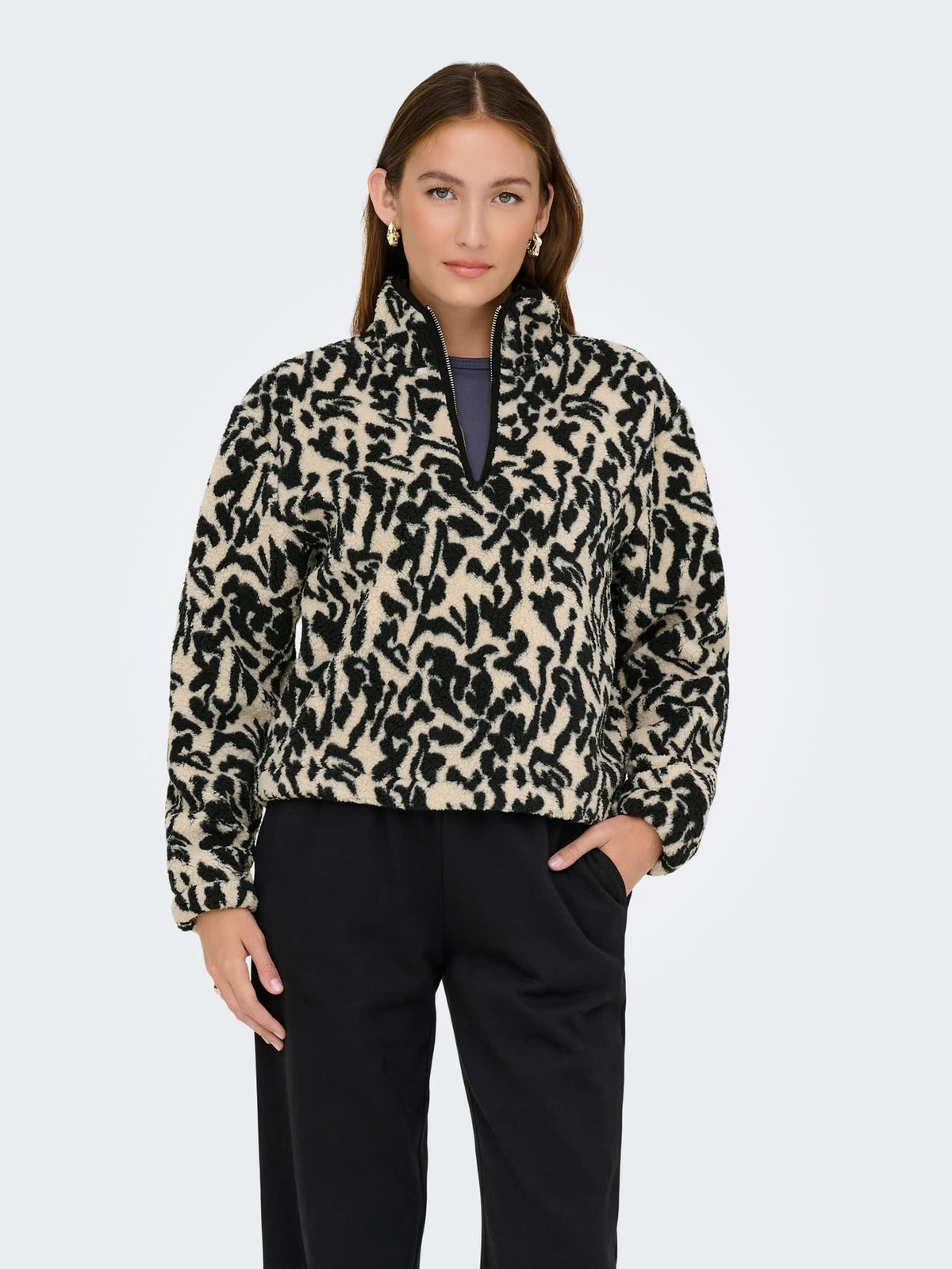 NEW DALLAS LS HIGHNECK ZIP SWT - Animal