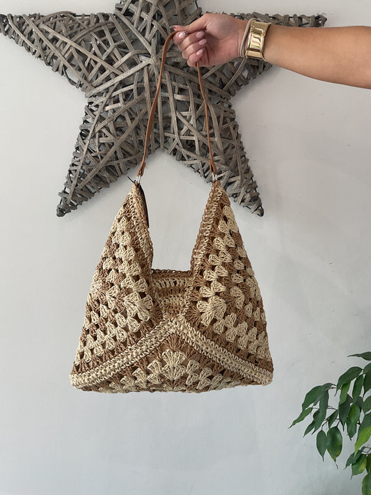 TONAL RATTAN BAG