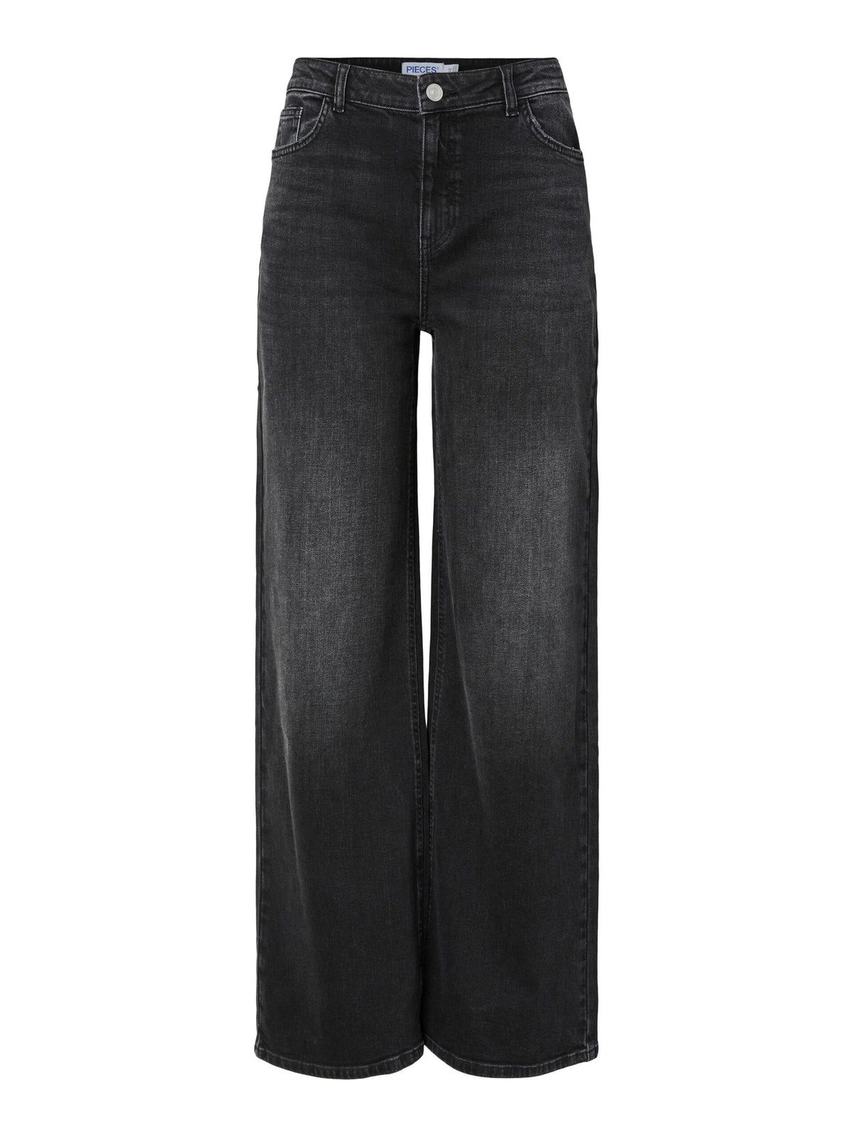 SILKE MW WIDE JEANS - Black Denim